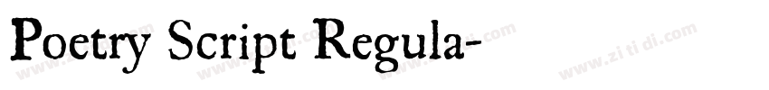 Poetry Script Regula字体转换
